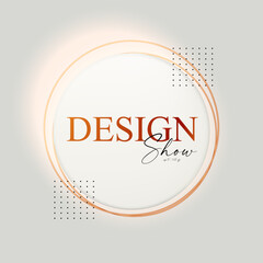 Wall Mural - 3d realistic product display design template. white scene with podium. cirfle banner. elegant vector