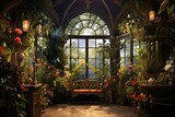 Fototapeta Młodzieżowe - Botanical haven for enchanting gatherings. Generative AI