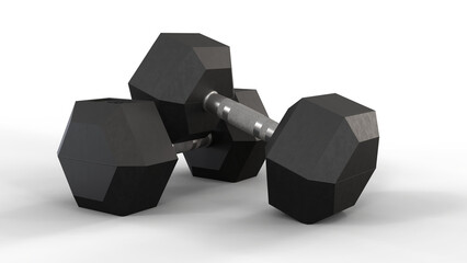 Dumbbells on transparent background