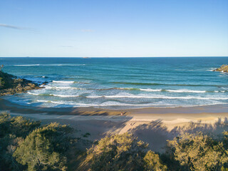 Wall Mural - Aerial views of Charlesworth Bay in Coffs  Harbour, New South Wales, Australia