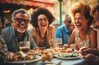 Ausgelassene Feier: Menschen genießen Spaß, Glück und Cocktails auf einer lebhaften Party - Lebensfreude und Gemeinschaft erleben