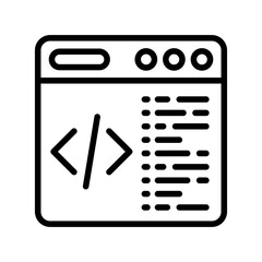 SEO Code icon in vector. Illustration