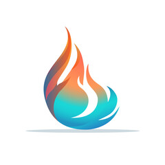 Wall Mural - fire logo design. colorful flame icon. bright burning flame or bonfire.