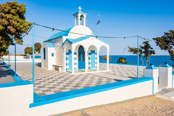 Wall Mural - Traditional architecture of Greek church in Pollonia village, Milos island, Cyclades, Greece