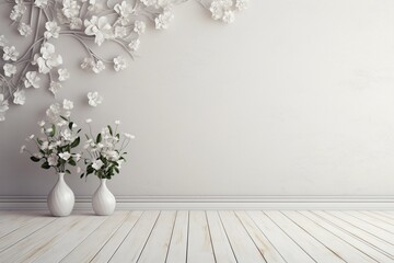 Wall Mural - wedding interior wall background with floor and space for text