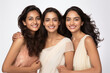© PRASANNAPIX - Young beautiful women group on white background