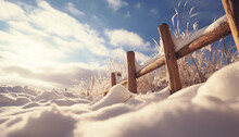 Fence In The Snow