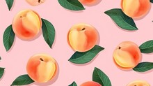 Hand Drawn Peach Patterned Background 