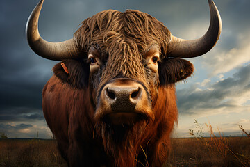 Poster - buffalo in the field