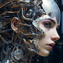 Ritratto Di Donna Che Rappresenta L Intelligenza Artificiale 
