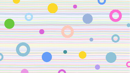 Wall Mural - seamless pattern with colorful circles