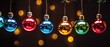 Vintage christmas merriment. A nostalgic close-up featuring classic multicolored glass bulb christmas ornaments.