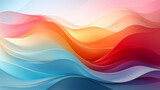 Fototapeta Panele - abstract colorful wavy perspective with fractals and curves background 16:9 widescreen wallpapers