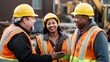 © TensorSpark - Confident woman on construction site. Strong, independent female leadership with successful career in building. Professionally overseeing work, embodying empowerment and breaking gender stereotypes