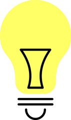 Wall Mural - Lightbulb line icon