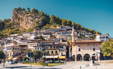 Famous city of Berat in Abania- tour tourism, travel destination, vacation