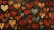 © Filip - Hearts illustration background wallpaper design, love heart, valentines day card