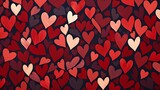 Fototapeta Natura - Hearts illustration background wallpaper design, love heart, valentines day card