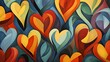 © Filip - Hearts illustration background wallpaper design, love heart, valentines day card