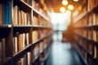 © Jawed Gfx - Education and business concept in a defocused library interior space