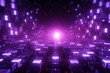 Futuristic energy grids purple, digital, ablaze with abstract luminance