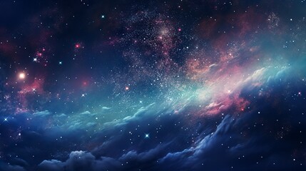 asteroid field and stardust in cosmic space sci-fi wallpaper background