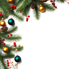 Adornos Y Ornamentos De Navidad Sobre Fondo Transparente. Objetos Y Elementos Navideños.