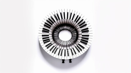 Wall Mural - logo piano keys on a white background spectrum.