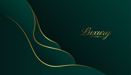 Wall Mural - green luxury waves background. elegant style concept. images wallpaper