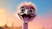 Portrait Of An Ostrich  