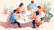© Malambo/Peopleimages - AI - Illustration of a group of business people having a meeting in a boardroom
