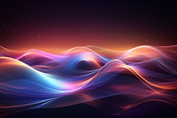 Wall Mural - Waves Blue and purple abstract background