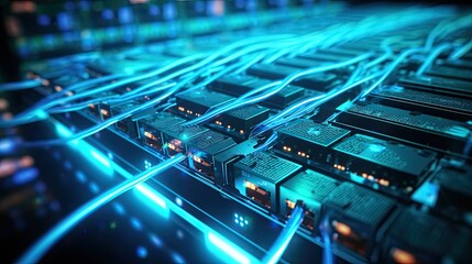 Internet Network Switch With Plugged Internet Ethernet