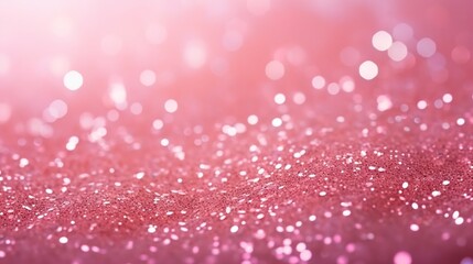 Wall Mural -  a pink glitter background with lots of small dots on the top of the image and a pink background with lots of small dots on the bottom of the image.  generative ai