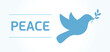 © Tatiana - Peace, international day . Non-Violence, happiness, freedom, harmony, respect, love, peaceful, human rights, unity. Dove, flight, foliage, blue. Vector, illustration, symbol, icon