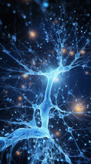 Wall Mural - neurons concept