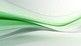 Fototapeta Abstrakcje - Abstract Waving green lines Bright Colors white Background, AI generated image