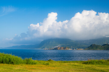 Poster - Seascape in chaojing park of badouzi Keelung of Taiwan