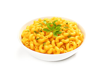 Wall Mural - Pasta with cheese on white isolated background. National Pasta Day. Banner.