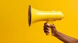 © CHAYAPORN - Megaphone with yellow background
