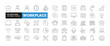 © Bilal - Set of 50 Office or Workspace line icons set. Office or Workspace outline icons with editable stroke collection. Includes Office, Clock, Manager, Meeting, Printer and More.