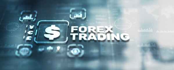 Canvas Print - Forex trading concept. Online trading and consulting. Finance background