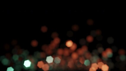 Wall Mural - Abstract Bokeh Christmas City Lights Twinkling Shimmering Motion Background Loop
