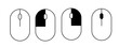 Mouse button click icon set on white background eps 10
