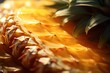Pineapple skin texture showcased in natural sunlight