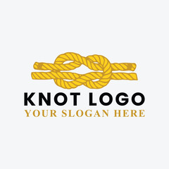 Poster - knot rope logo design vector