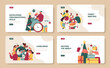 © inspiring.team - Christmas and new year celebration web banner or landing page set.