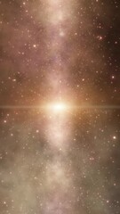 Wall Mural - loop cosmos with stars and nebula light vertical animation.