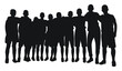 © Mar - Image of crowd silhouette, group of people, sports team. Fans, admirers, students, audience, public, viewers, watcher
