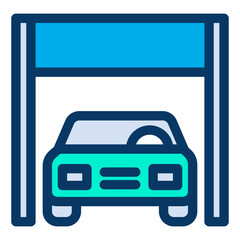 Poster - Lineal color Garage icon